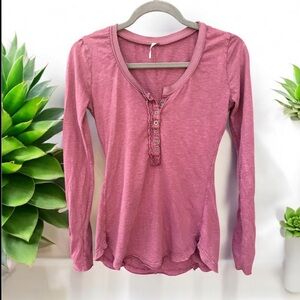 Free People Crochet Sleeve Top Small